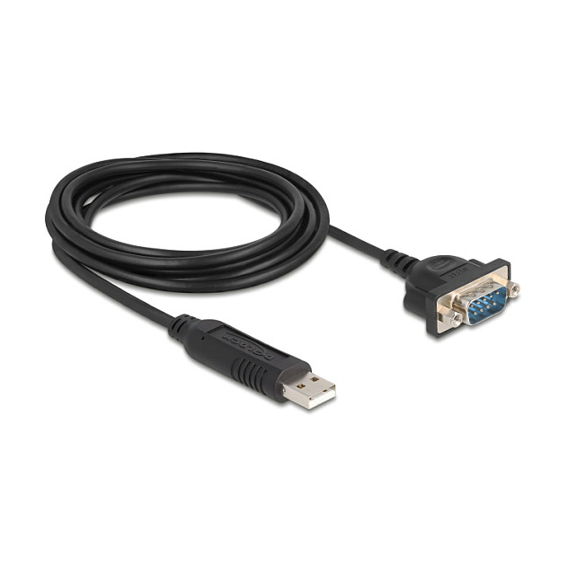 DeLOCK Adaptador USB 2.0 a RS-232 con conector D-Sub de 9 pines, 1,8 m DeLOCK Adaptador USB 2.0 a RS-232 con conector D-Sub de 9 pines, 1,8 m