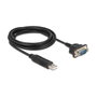 DeLOCK Adaptador USB 2.0 a RS-232 con conector D-Sub de 9 pines, 1,8 m