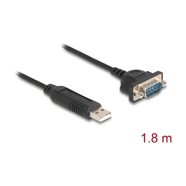 DeLOCK Adaptador USB 2.0 a RS-232 con conector D-Sub de 9 pines, 1,8 m DeLOCK Adaptador USB 2.0 a RS-232 con conector D-Sub de 9 pines, 1,8 m