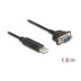 DeLOCK Adaptador USB 2.0 a RS-232 con conector D-Sub de 9 pines, 1,8 m