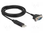 DeLOCK Adaptador USB 2.0 a RS-232 D-Sub 9, 1,8 m