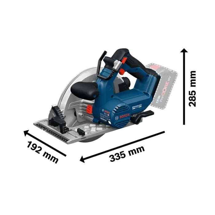Bosch Professional Sierra circular inalámbrica GKS 18V-68-2 - 18V - 190 mm con guía paralela y hoja de sierra para madera
