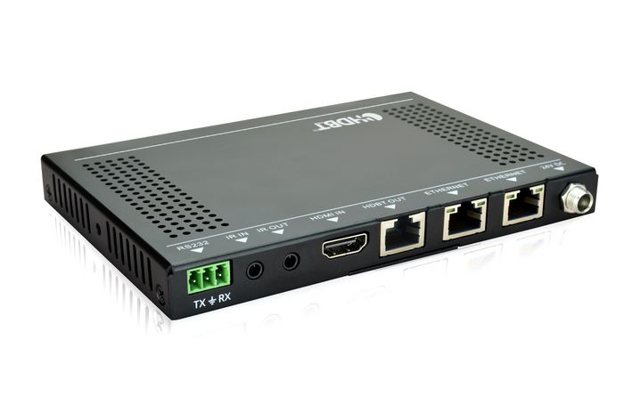 Vivolink Kit Extensor HDMI HDBaseT 100m Transmisor/Receptor para 4K@60Hz con PoC, IR y RS232 Bidireccional, HDCP2.2, para Sala Reuniones