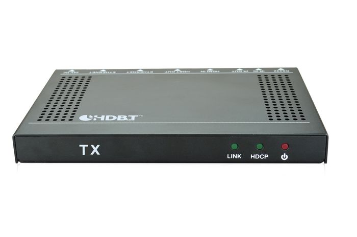 Vivolink Kit Extensor HDMI HDBaseT 100m Transmisor/Receptor para 4K@60Hz con PoC, IR y RS232 Bidireccional, HDCP2.2, para Sala Reuniones