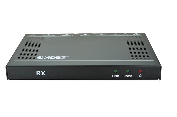 Vivolink Kit Extensor HDMI HDBaseT 100m Transmisor/Receptor para 4K@60Hz con PoC, IR y RS232 Bidireccional, HDCP2.2, para Sala Reuniones