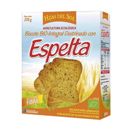 Ynsadiet Pan Dextrinado Espelta Bio 270g - Biscotes Ricos en Fibra Sin Azúcares Añadidos
