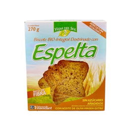 Hijas del Sol Pan Dextrinado con Espelta 270g Rico en Fibra Alimento Vegano