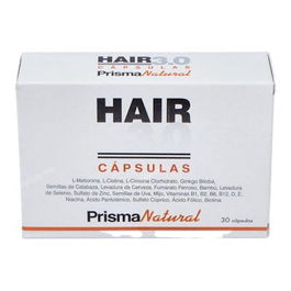 PRISMA NATURAL Hair 3.0 30Cap. Complemento Alimenticio para el Cabello con Biotina, Cobre y Zinc, 30 Cápsulas