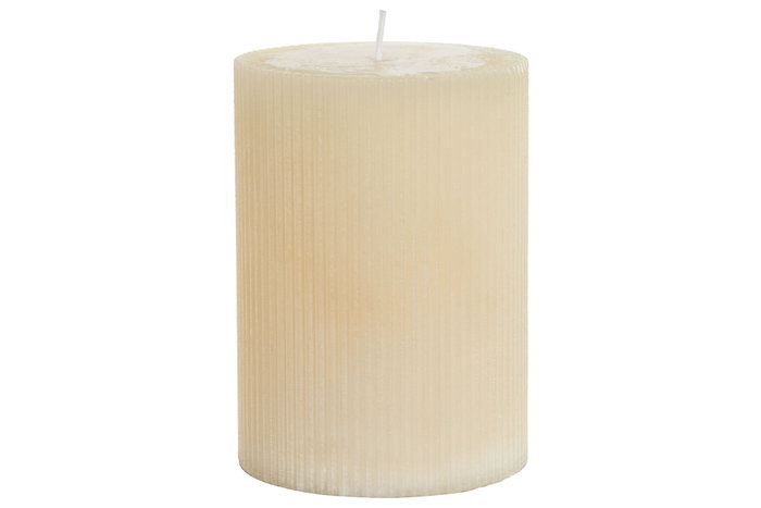 DKD Home Decor Vela Pilar Crema 10x10x14 cm, 910 g