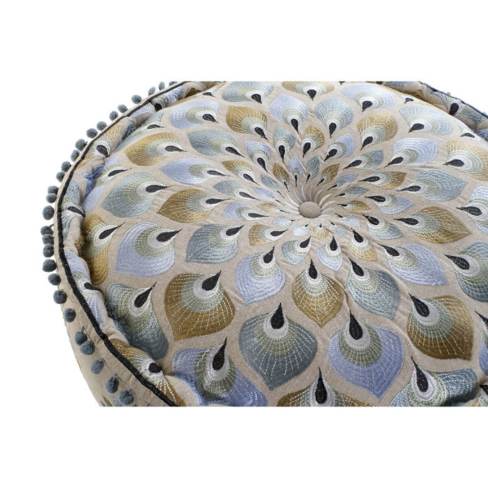 DKD Home Decor Cojín Suelo Algodón 60x60x27 Azul