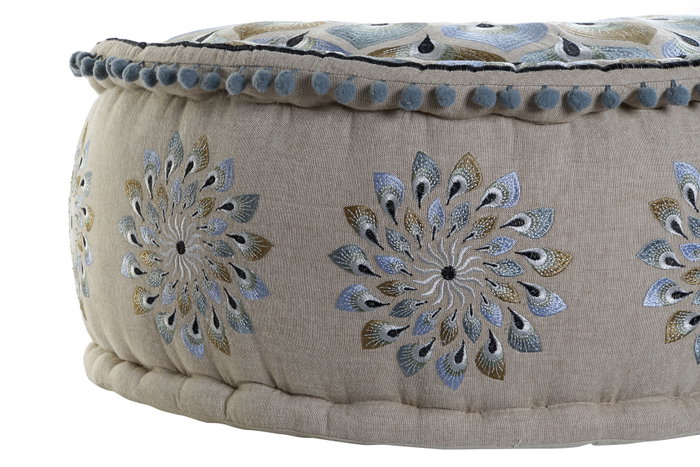 DKD Home Decor Cojín Suelo Algodón 60x60x27 Azul
