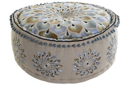 DKD Home Decor Cojín Suelo Algodón 60x60x27 Azul