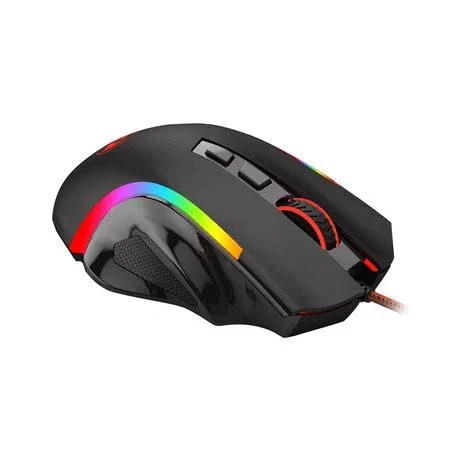 Redragon M607 Griffin Ratón Gaming para Mano Derecha - Cableado USB, 7200 DPI, RGB, 7 Botones, Negro, Ergonómico
