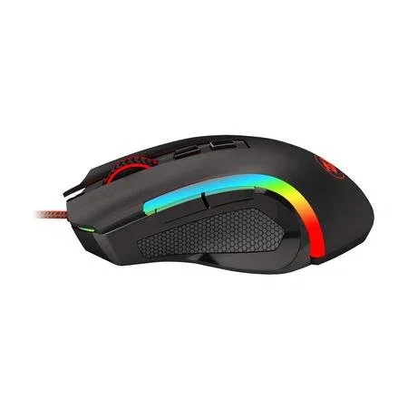 Redragon M607 Griffin Ratón Gaming para Mano Derecha - Cableado USB, 7200 DPI, RGB, 7 Botones, Negro, Ergonómico