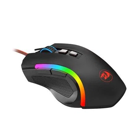 Redragon M607 Griffin Ratón Gaming para Mano Derecha - Cableado USB, 7200 DPI, RGB, 7 Botones, Negro, Ergonómico