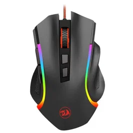 Redragon M607 Griffin Ratón Gaming para Mano Derecha - Cableado USB, 7200 DPI, RGB, 7 Botones, Negro, Ergonómico