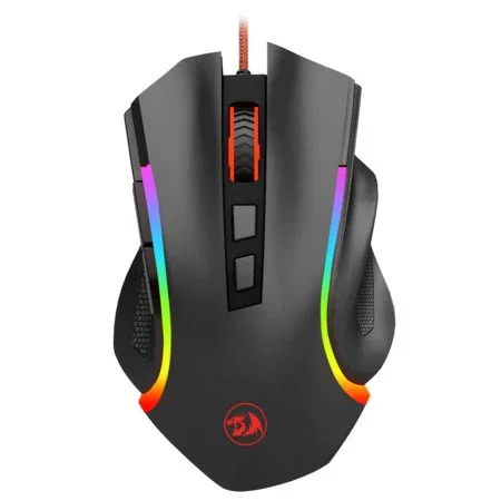 Redragon M607 Griffin Ratón Gaming para Mano Derecha - Cableado USB, 7200 DPI, RGB, 7 Botones, Negro, Ergonómico