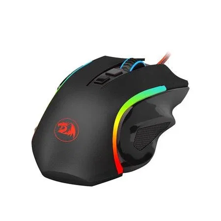 Redragon M607 Griffin Ratón Gaming para Mano Derecha - Cableado USB, 7200 DPI, RGB, 7 Botones, Negro, Ergonómico