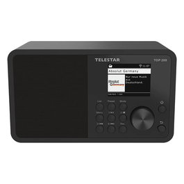 Telestar TOP 200 Radio Portátil Multifunción Digital/Analógica con DAB+, FM, Bluetooth 5.3, WiFi, Pantalla TFT 2.4", MP3, Negro