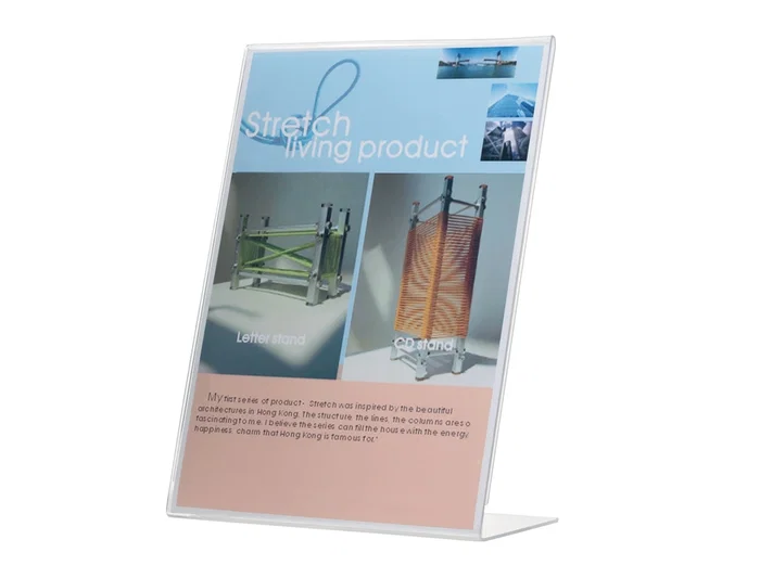 Q-connect Expositor sobremesa metacrilato forma L 213x300 mm