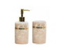 DKD Home Decor Set de 2 Dosificadores Marmol Glam Melocoton y Dorado
