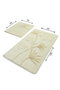Mijölnir Juego de Alfombras de Baño Acrílico Ecru - Suave y Antideslizante, Lavable a Máquina, 50x60 cm y 60x100 cm
