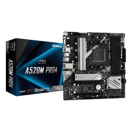 ASROCK A520M PRO 4 Placa Base ATX Socket AM4 Compatible con AMD Ryzen 3000 Series DDR4