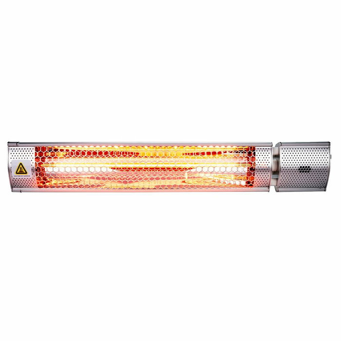 Alpina Estufa de cuarzo de pared para exteriores con control remoto, 2000 W Alpina Estufa de cuarzo de pared para exteriores con control remoto, 2000 W