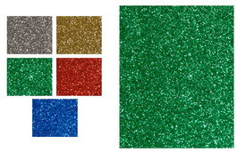 Goma Eva Fixo Kids Hoja 22X30 Cm Purpurina Verde Paquete De 5