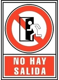 Señal Informativa No Hay Salida Rojo