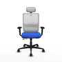 PIQUERAS Y CRESPO Silla de oficina Haches Azul y Blanco