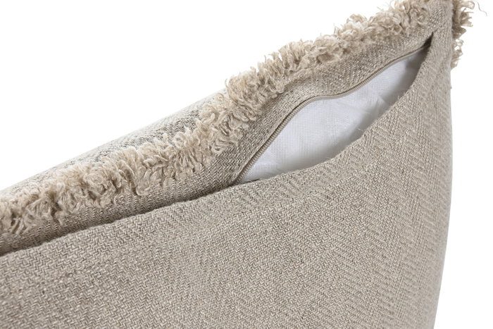 DKD Home Decor Cojín de Lino Natural 60x40x8 cm