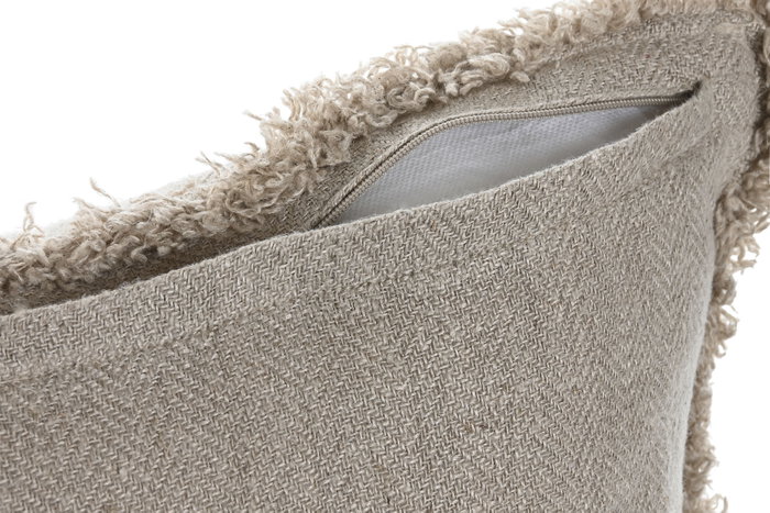 DKD Home Decor Cojín de Lino Natural 60x40x8 cm