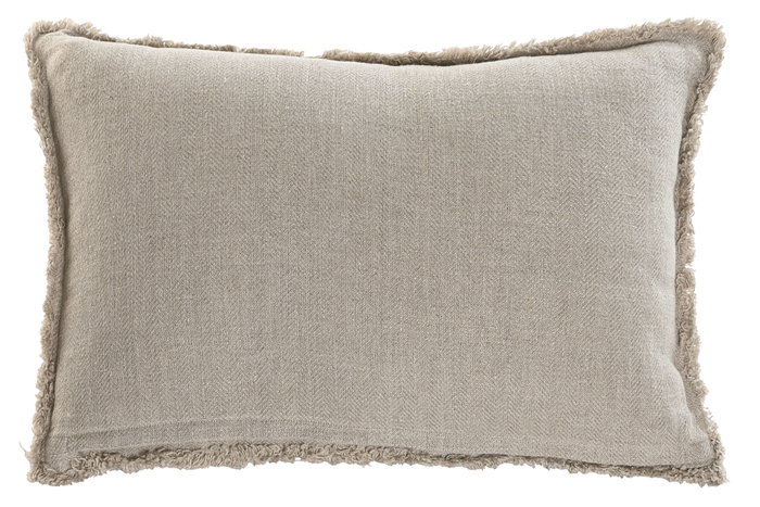 DKD Home Decor Cojín de Lino Natural 60x40x8 cm