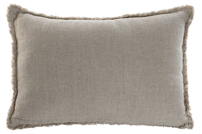 DKD Home Decor Cojín de Lino Natural 60x40x8 cm