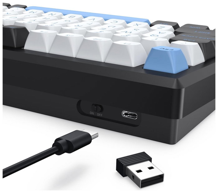 Redragon K607 APS PRO Teclado Gaming Inalámbrico Low Profile RGB Switches Azules Layout Español