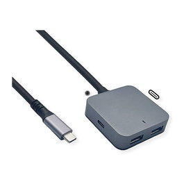 VALUE Hub USB 3.2 Gen 2 con 4 Puertos y Cable de 3 m
