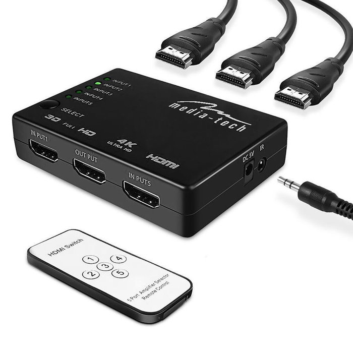 Mediatech mt5207 switch 5x hdmi 4k mt5207