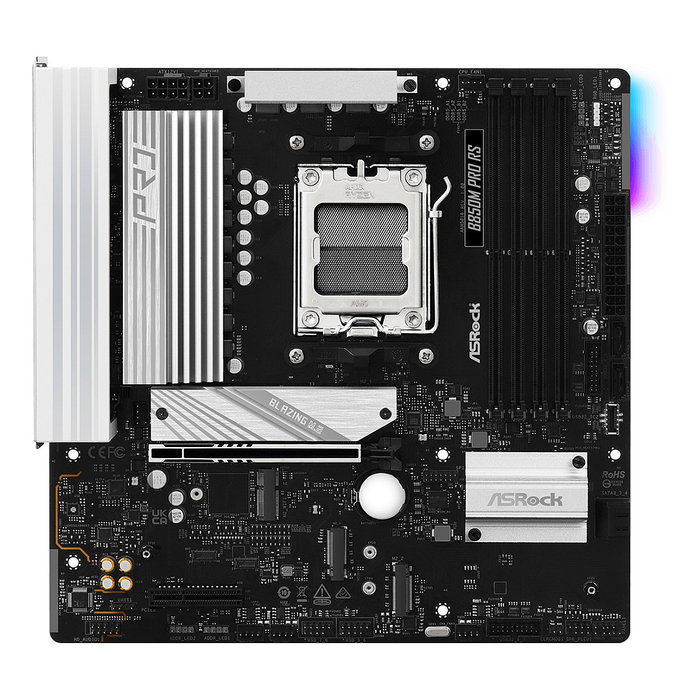 ASRock AM5 B850M Pro RS Placa Base para PC Intel con Chipset AMD B850 y Soporte DDR5