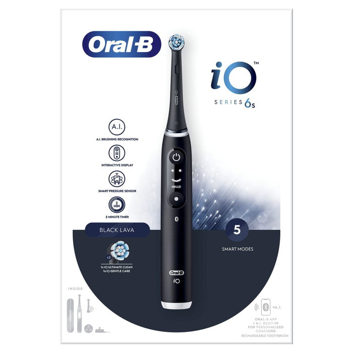 Oral-B iO 6 Cepillo Eléctrico Negro con 2 Recambios