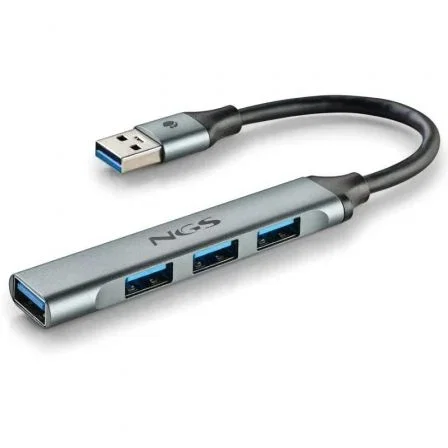 NGS Hub USB 4 Puertos: 1 USB 3.2, 3 USB 2.0
