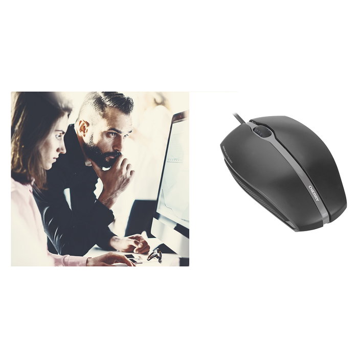 Cherry Gentix SILENT Ratón Óptico USB Tipo A 1000 DPI Negro Ambidextro