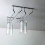 Emuca Soporte para copas para muebles Supra de 1 línea, longitud 340mm, Acero, Cromado