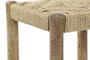 DKD Home Decor Reposapiés Mango y Cuerda Trenzada Natural (Pack de 2)