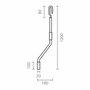 Micel Manivela para toldo modelo TLD06 de acero, acabado blanco, 1200 mm