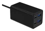 Gembird TA-UC-2A2C-PD65-01-BK Cargador de 65W Power Delivery, 4 Puertos (2 USB-A y 2 USB-C) con Quick Charge 3.0, Carga Rápida para Portátil y Smartphone, Negro, Cable 1.5m