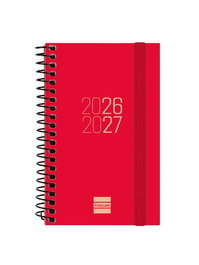 FINOCAM Agenda Escolar 2026-27 Espir Espiral Tapa PP Apaisada Rojo