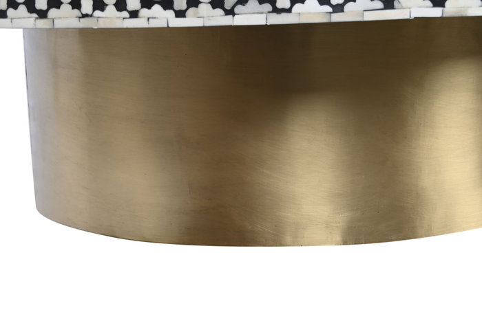 DKD Home Decor Mesa de Centro Bone 23 con Taracea Bicolor