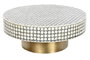 DKD Home Decor Mesa de Centro Bone 23 con Taracea Bicolor