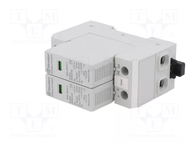 FINDER Limitador de sobretensiones Tipo 2 1+NPE 275V 20kA FINDER Limitador de sobretensiones Tipo 2 1+NPE 275V 20kA